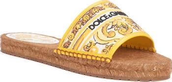 dolce gabbana majolica sandals|Dolce&Gabbana Majolica Print Espadrille Slide Sandal (Women .